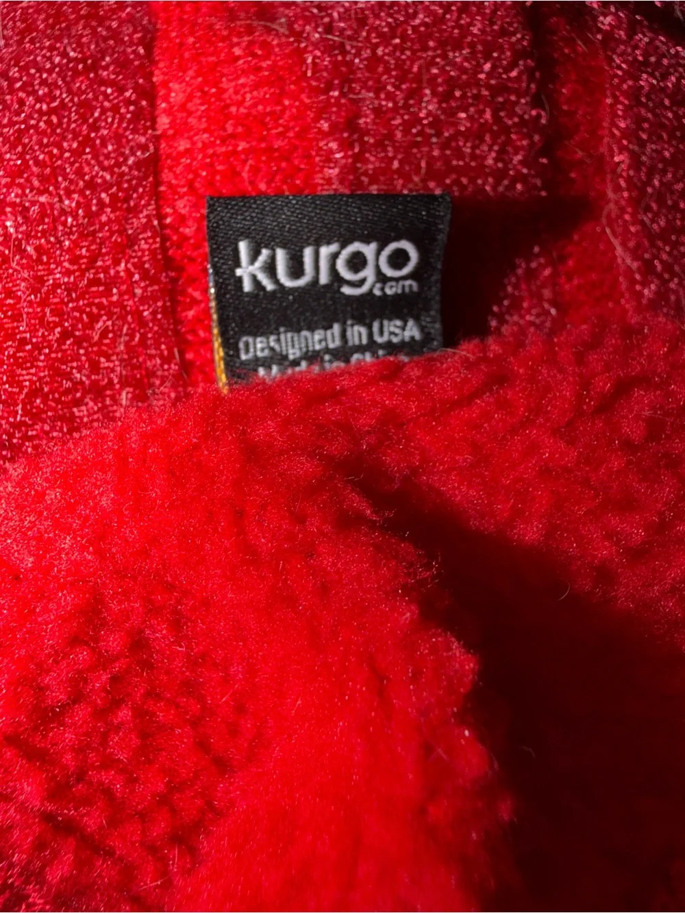 Kurgo Red Fleece Dog Coat Jacket XL Reflective Zip Large Dog
